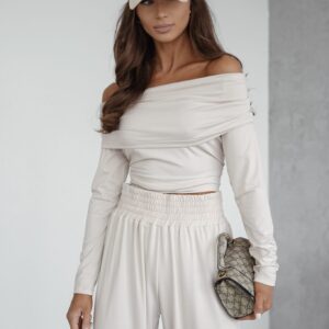 TAYLOR Off-Shoulder-Bluse, beige